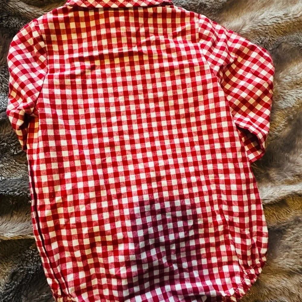 First Impressions Bold Red Sweater and Shirt Set